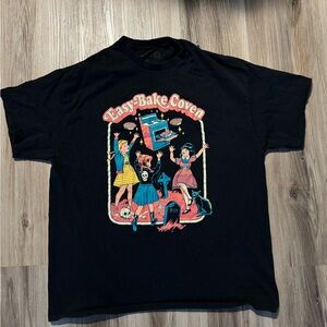 Black Graphic T-Shirt with Easy-Bake Coven Design